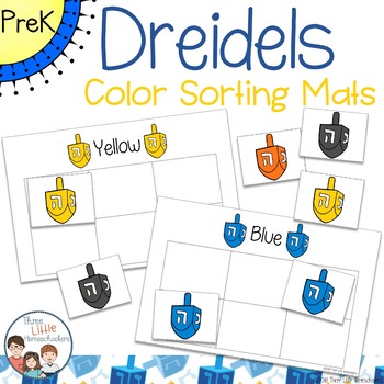 Dreidel Color Sorting Mats and Worksheets Hanukkah Chanukah | TpT