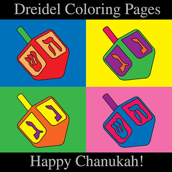 Preview of Dreidel Coloring Pages
