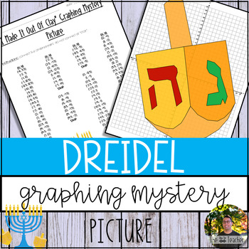 Preview of Dreidel Graphing Mystery Picture