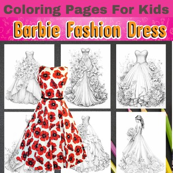 Kids Fashion Dress Coloring Book V18 Graphic by Md Abu Saeid · Creative  Fabrica