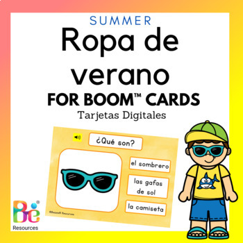Preview of Dress For The Weather in Spanish Summer Clothes Activity for Boom™ Cards