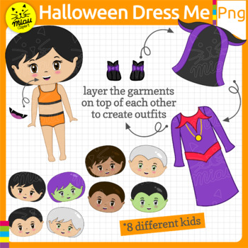 Fall/Autumn Dress Me Clip Art, Dress Up, Vocabulary, Paper Dolls  Graphics