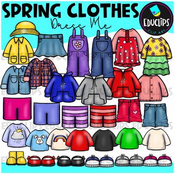 Dress Me ~ Spring Clothes Clip Art Set {Educlips Clipart} by Educlips