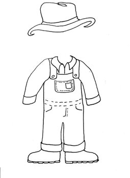 Dress Me Up Like A Farmer Community Helpers Color And Cut Paper Dolls