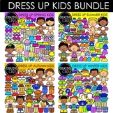 Dress Up Kids Seasonal Clipart Bundle {Clothes Clipart}