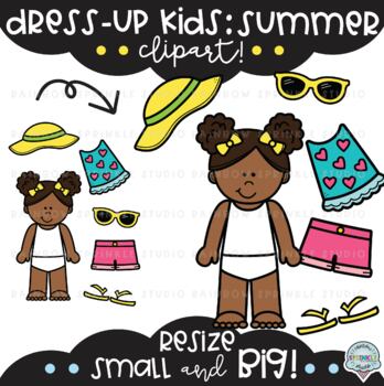 summer clothes for children clipart
