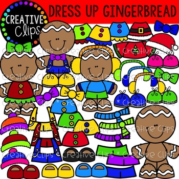 Preview of Dress Up a Gingerbread Man: Christmas Clipart {Creative Clips Clipart}