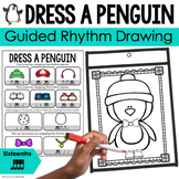 Dress a Penguin Guided Rhythm Drawing Sixteenth Notes