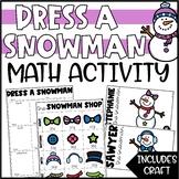 Winter Addition Activity | Dress a Snowman Math Craft