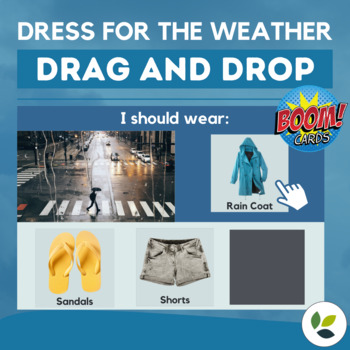 Preview of Dress for the Weather - Drag and Drop | Boom Cards