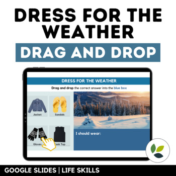 Preview of Dress for the Weather - Drag and Drop | Google Slides