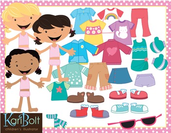 Preview of Dress for the Weather Kids and Clothes, Clip Art and Printables
