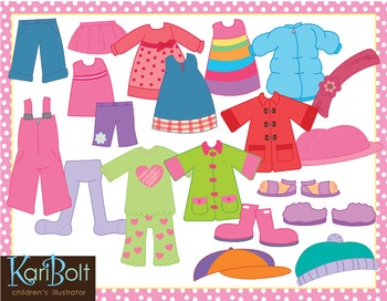 Dress for the Weather Kids and Clothes, Clip Art and Printables | TpT