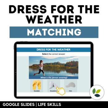 Preview of Dress for the Weather - Matching | Google Slides