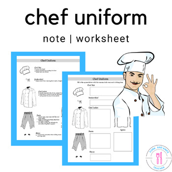 Preview of Chefs Uniform For The Kitchen Why They Wear What They Do - Worksheets