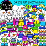 Dress up Snowman Clipart {Winter Clipart}