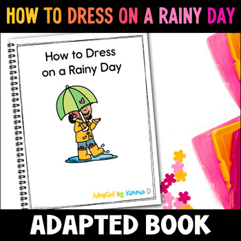 Preview of Spring Special Education Getting Dressed for Rainy Weather Social Story Lesson