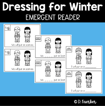 Preview of Dressing for Winter Emergent Reader with Differentiated Word Work - Winter Book