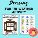 Dressing for the Weather Life Skills Activity with Clothin