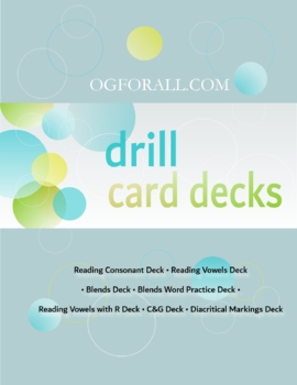 Preview of Drill Cards AND Sticker Templates (PDF Format) Orton Gillingham Based