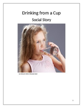 Preview of Drinking from a Cup Social Story