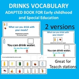 Drinks vocabulary adapted for Early childhood and Special 
