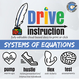 Systems of Equations - EDITABLE Slides, INB & Tests+++ Drive Math