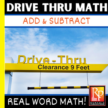 Preview of Drive Thru Menu Math:  Life Skills Math -  Add & Subtract Money & Making Change