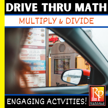 Preview of Drive Thru Menu Math: Life Skills - Multiplication & Division, + Change & Taxes