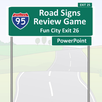 Preview of Driver's Ed Road Sign Review Game PowerPoint