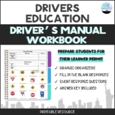 Drivers Education: Driver's Manual Workbook for Learner Permit