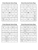 Drivers Education Ed Terms Review Bingo - (100) Different 