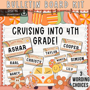 Preview of Driving License - Back to school - August Bulletin Board Kit - Retro Funky Decor