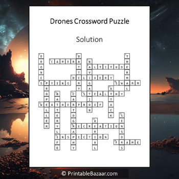 Drones Crossword Puzzle Worksheet Activity by Crossword Corner TPT