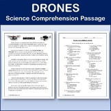 Drones - Science Comprehension Passage & Activity - Editable