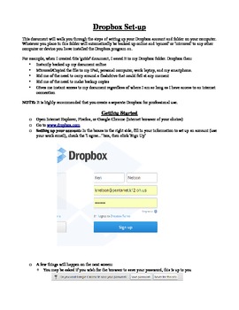 Preview of Dropbox Step by Step Setup Guide