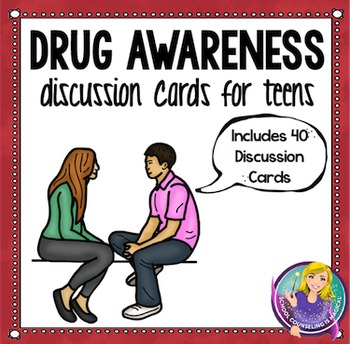 Preview of Drug Awareness Discussion Cards for Teens
