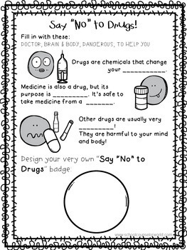 Drug Awareness Hangman Game, Grades 2-3 by School Counselor World