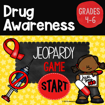 Preview of Drug Awareness Jeopardy Game, Grades 4-6