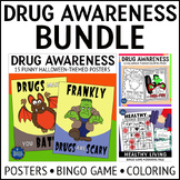 Drug Awareness Posters Coloring Pages and Bingo Game Activ