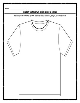 Drug Contest T-shirt Template by Chuda's Counseling And Character Corner