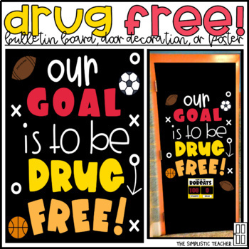 Preview of Drug Free Fall/October Bulletin Board or Door Decoration Kit