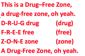 Preview of Drug Free Zone *RED RIBBON WEEK* Rap