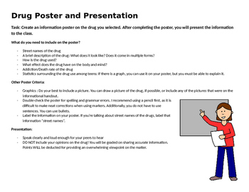 Preview of Drug Poster Project and Rubric