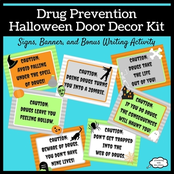 Preview of Drug Prevention Halloween Door Decor for Red Ribbon Week