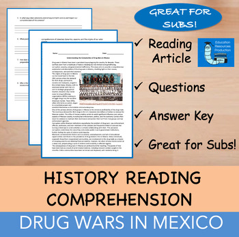 Preview of Drug Wars in Mexico - Reading Comprehension Passage & Questions