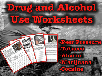 Preview of Drug and Alcohol Use Worksheets (Peer Pressure)