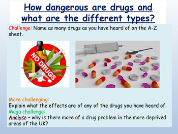 Preview of Drugs - Presentation and Worksheets