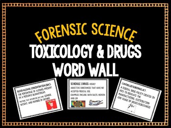 Preview of Drugs Word Wall (forensics)