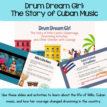 Preview of Drum Dream Girl Book Lesson For Elementary Music